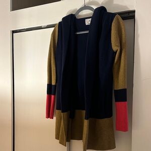 Anthropologie Colorblock Cardigan with Hood